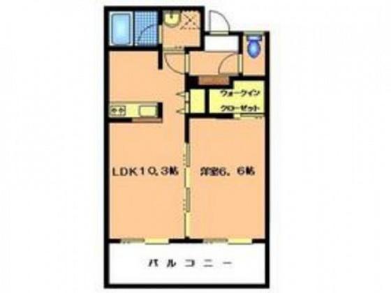 GRAVINA緑井(1LDK/1階)の間取り写真
