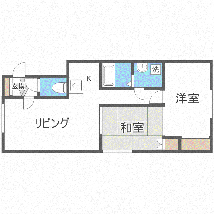 コーポM40(2LDK/1階)の間取り写真