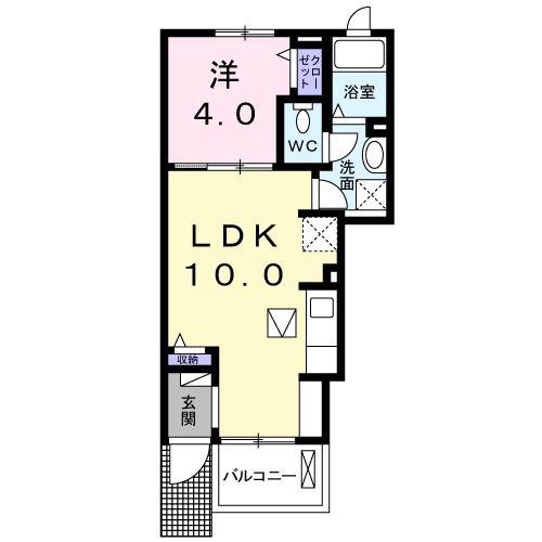 東武東上線 朝霞駅 バス乗車時間:12分 最寄りバス停で下車 徒歩4分 2階建 築11年(1LDK/1階)の間取り写真