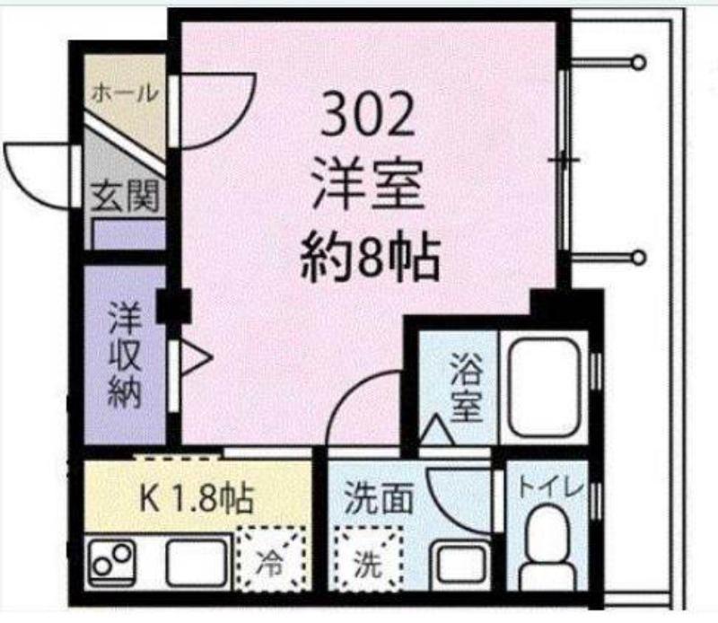 ファーシルMA(1K/3階)の間取り写真