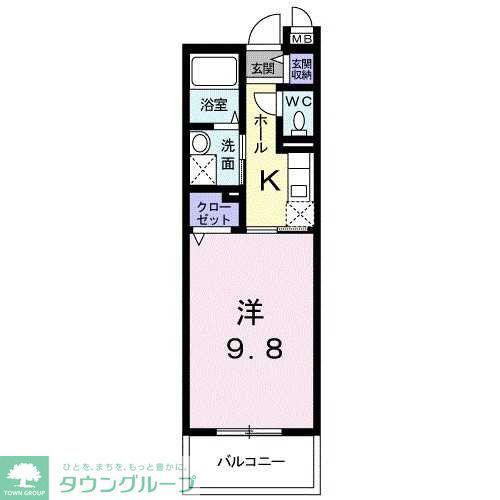 アタラクシア(1K/2階)の間取り写真
