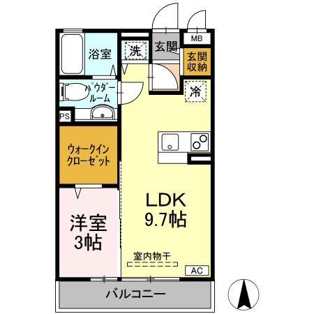 コートロイヤルアネックス(1LDK/3階)の間取り写真