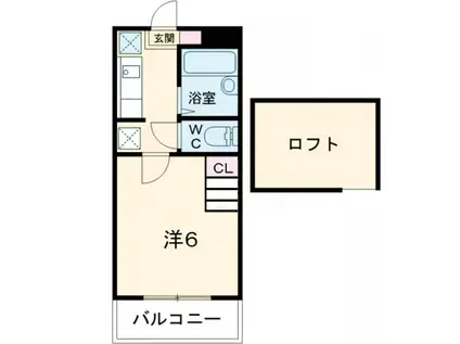 KAHANA(1K/3階)の間取り写真