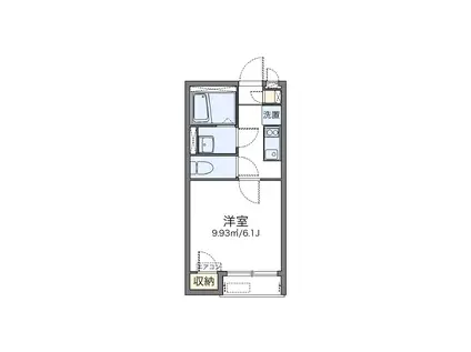 サニーヒル(1K/1階)の間取り写真