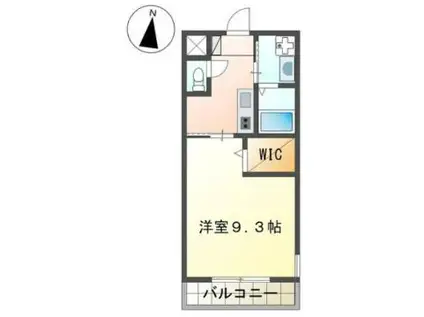 ＪＲ山陽本線 東福山駅 徒歩14分 2階建 築5年(1K/1階)の間取り写真