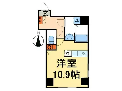リブリ・SOLASHITA(ワンルーム/2階)の間取り写真