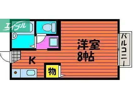 レジデンス高柳A棟(1K/2階)の間取り写真