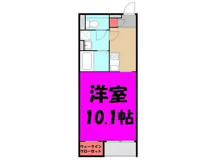 タケウチ(1K/1階)の間取り写真