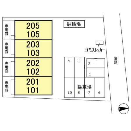 ディアベルジュ(1LDK/1階)の間取り写真