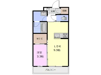 Y SPRECIOUS7(1LDK/1階)の間取り写真