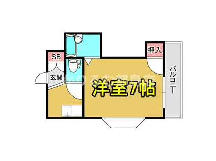 アルデール都島(1K/2階)の間取り写真