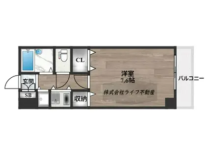 サンモール(1K/11階)の間取り写真