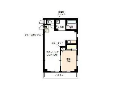 メゾン イナタ(1LDK/6階)の間取り写真