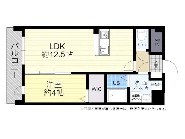 オーク金池南(1LDK/3階)の間取り写真