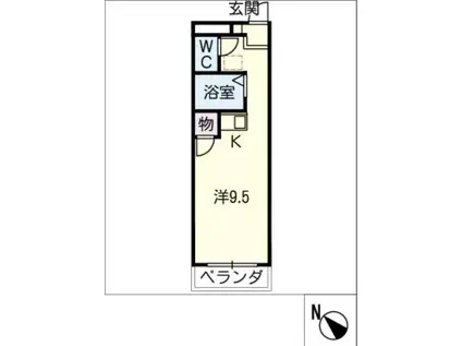 グリーンピュアいなべ(ワンルーム/3階)の間取り写真