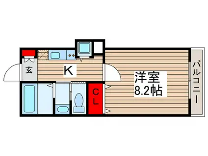 東京メトロ東西線 南行徳駅 徒歩15分 2階建 築23年(1K/1階)の間取り写真