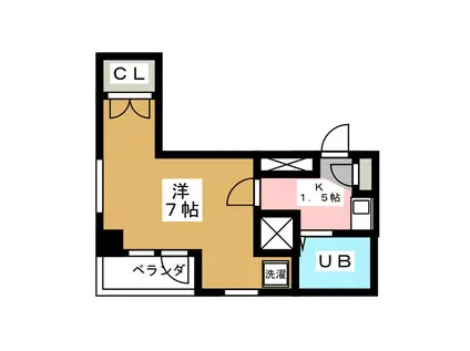 GSPIEDRA(1K/3階)の間取り写真