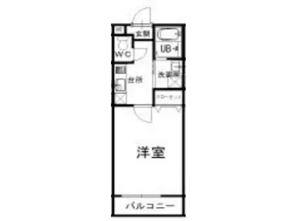 アイシャイン和多田(1K/1階)の間取り写真