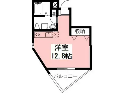 BANPOOI・II(ワンルーム/3階)の間取り写真