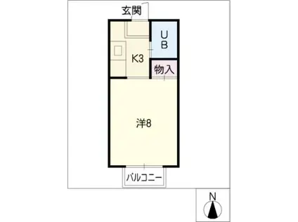 ペンション白馬5号館(ワンルーム/1階)の間取り写真