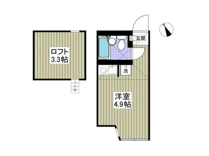 ユナイト上星川カステラール(ワンルーム/2階)の間取り写真