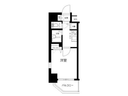 スパシエアランシア亀戸(1K/8階)の間取り写真