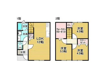SPACE広川(3LDK/1階)の間取り写真