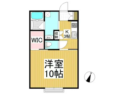 TOSCA YOSHIDA(1K/2階)の間取り写真