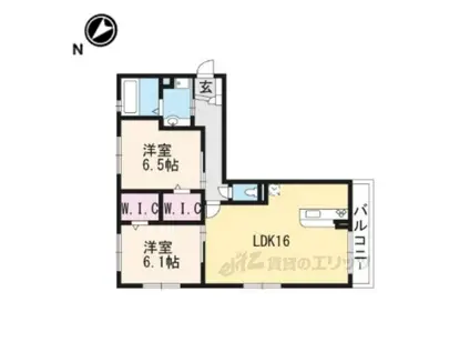 LA・MAISONESTラメゾンイスト(2LDK/3階)の間取り写真