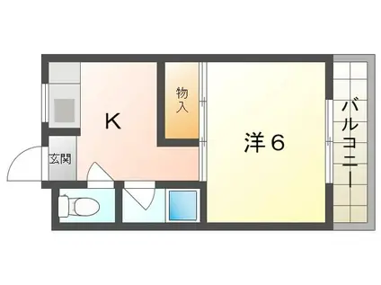 プレアール古川橋III(1K/3階)の間取り写真