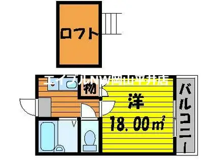 ラポール青江(1K/1階)の間取り写真