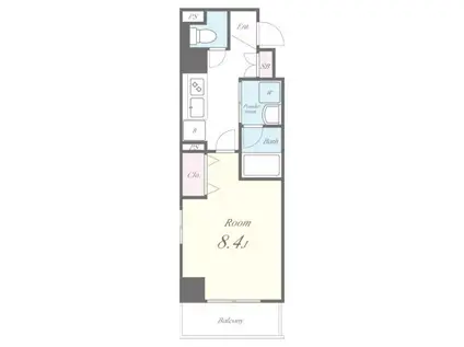 LUKICIA神楽坂(1K/3階)の間取り写真