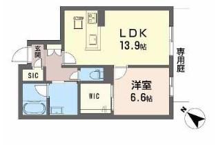 メゾン パルク 清水(1LDK/2階)の間取り写真
