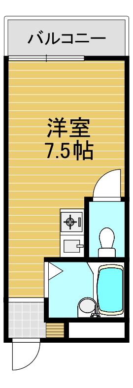 SENSE TONDABAYASHI(ワンルーム/1階)の間取り写真