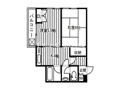 サンライト中板橋(2K/3階)の間取り写真