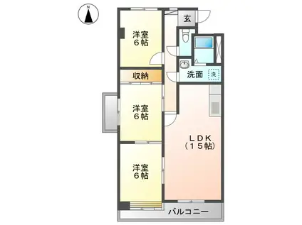 サンロレンツォ(3LDK/5階)の間取り写真