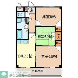 アメジスト東川口 912357(3DK/3階)の間取り写真