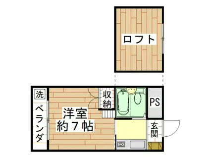 プリエール光陽(1K/3階)の間取り写真