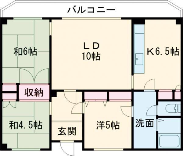 柏木プラザ(3LDK/9階)の間取り写真