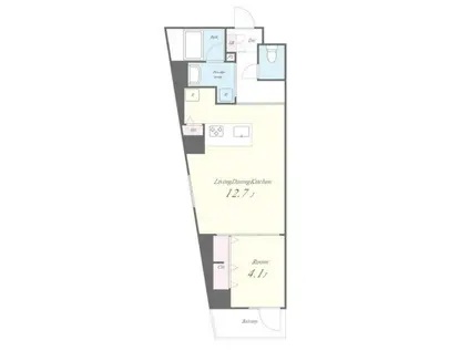 EAU・CLAIR 道灌山(1LDK/5階)の間取り写真