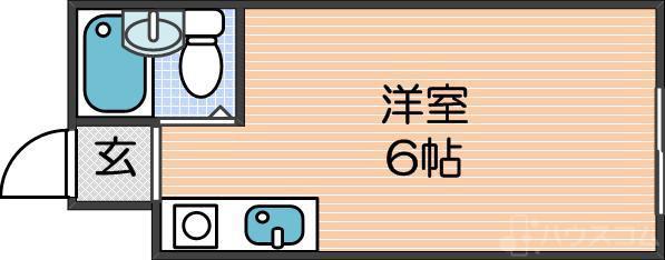 マンション アイリス(ワンルーム/5階)の間取り写真