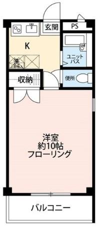 アムールARAI(1K/3階)の間取り写真