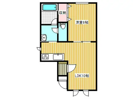 フルハウスC(1LDK/1階)の間取り写真