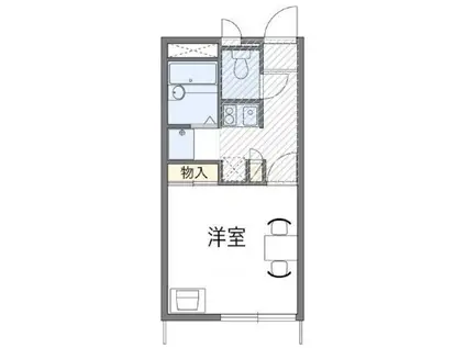 レオパレスフォンターナ(1K/1階)の間取り写真