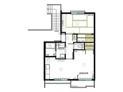 タウニーフクダ(1LDK/2階)の間取り写真