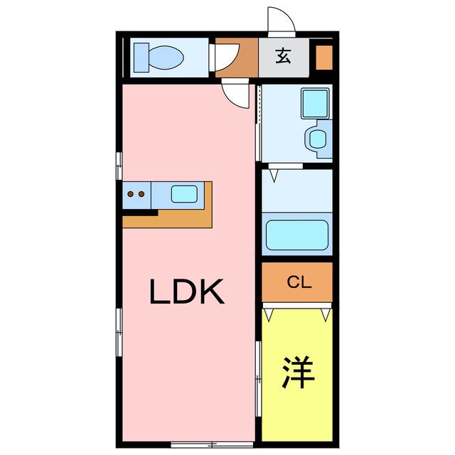 ジュエル刈谷富士見町(1LDK/3階)の間取り写真