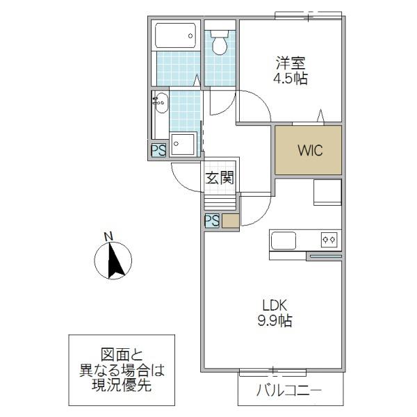 シャルムカツタ(1LDK/2階)の間取り写真