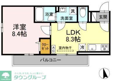 MAESTRO (1LDK/2階)の間取り写真