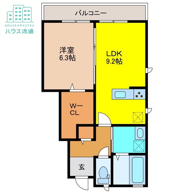 ACERO(1LDK/1階)の間取り写真