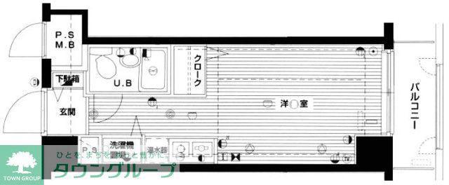 シティ東十条(ワンルーム/2階)の間取り写真